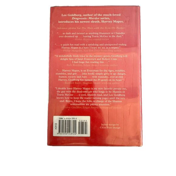 Man with the Iron-On Badge by Lee Goldberg (2005, Hardcover) SIGNED - Picture 3 of 3